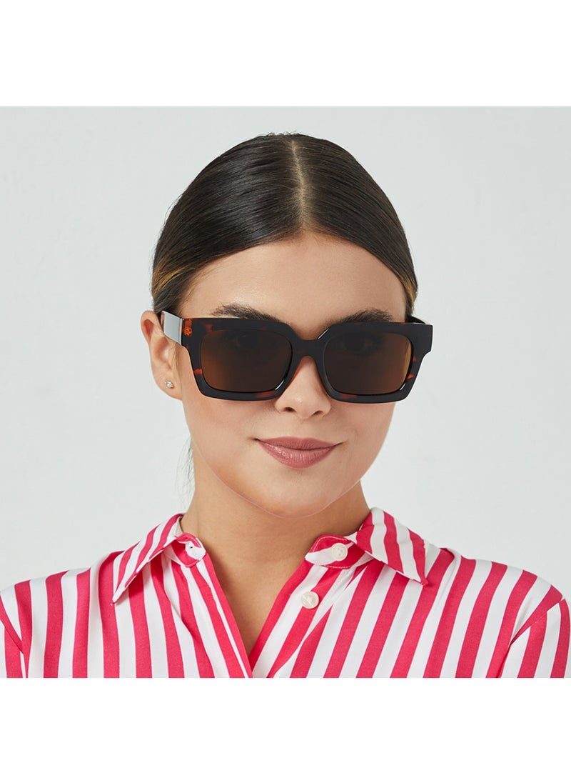 Blackout PLAZA Women Tortoise Sunglasses - Frame Material: Thermoplastic Rubber (TR90)- Frame Color: Tortoise-Lens Color: Brown  - Full Rim  - Image 4