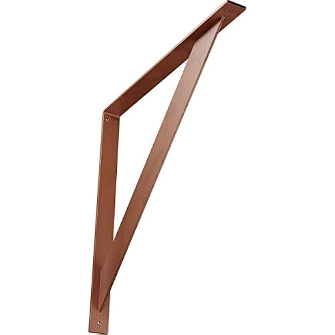 BKTM02X24X24TRHCO STEEL BRACKET TRADITIONAL, 2"W X 24"D X 24"H, HAMMERED COPPER - Image 1