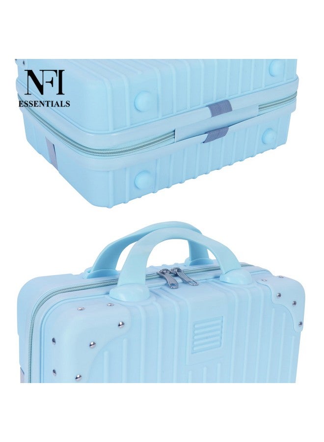 NFI essentials Hard Shell Vanity Cases for Women Travel Portable Carrying Cosmetic Case Suitcase Organizer Makeup Storage Box for Girls Toiletries Bag (Blue) - Image 5