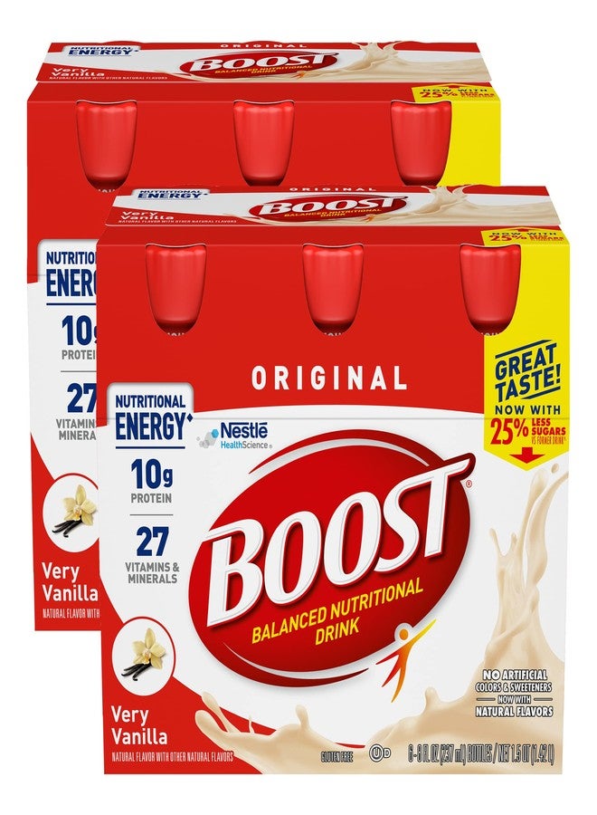 Boost Original Nutritional Energy Balanced Nutritional Drink (6 Count (Pack of 2), Vanilla) - Image 1