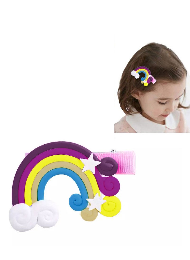 MARGOUN 6 Packs For Hair Clips Cloud Ornaments and Lollipop Colourful Flatback Polymer Hair Clips - Image 2