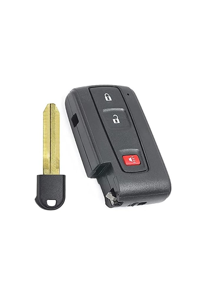 Keyecu Replacement Shell Keyless Smart Remote Key Case Fob 2+1 Button for 2004-2009 Prius With Insert Key - Image 1