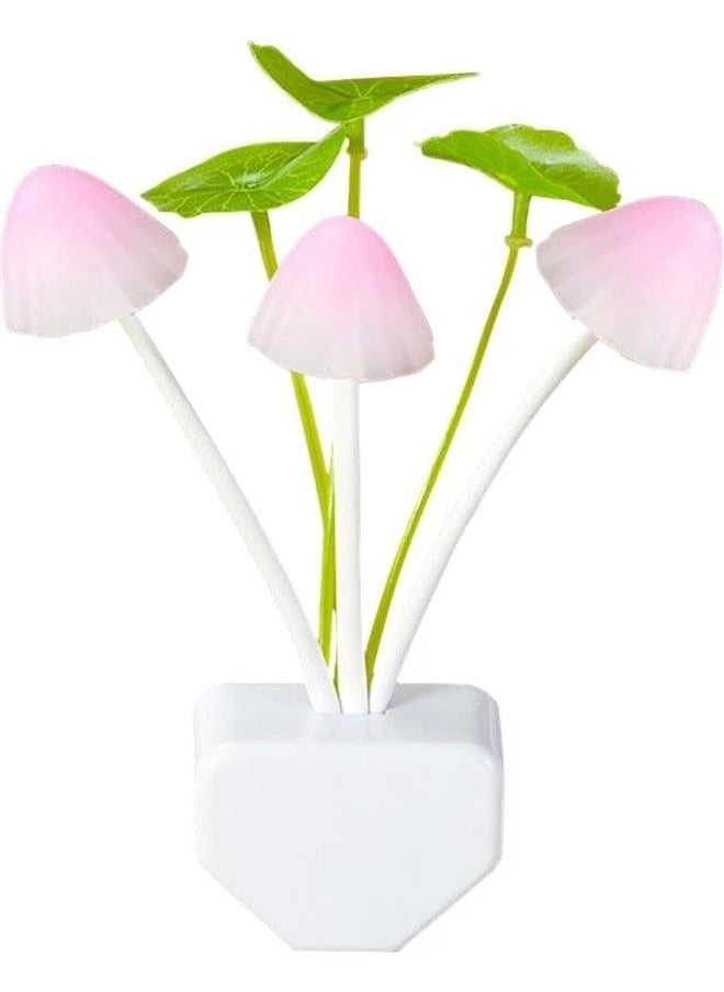 KUYING Lotus Leaf Mushroom Light Control Lnduction Colorful Luminous LED Night  - Image 1