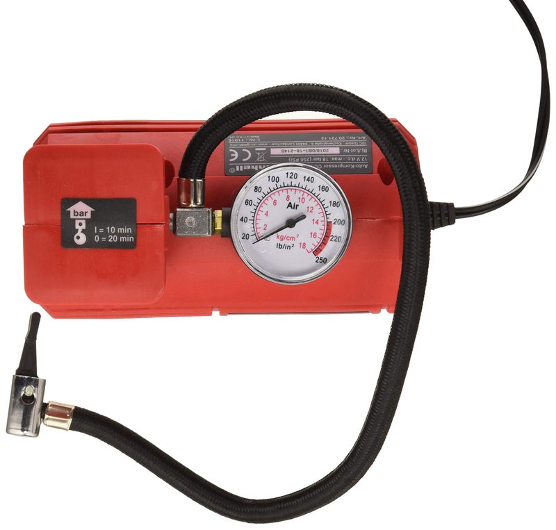 Einhell Print 18 Bar CC AC 12 V Compressor for Car DC 12 V Red - Image 3
