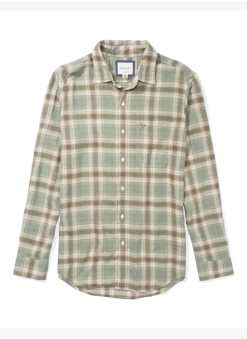 American Eagle Checked Slim Fit Shirt