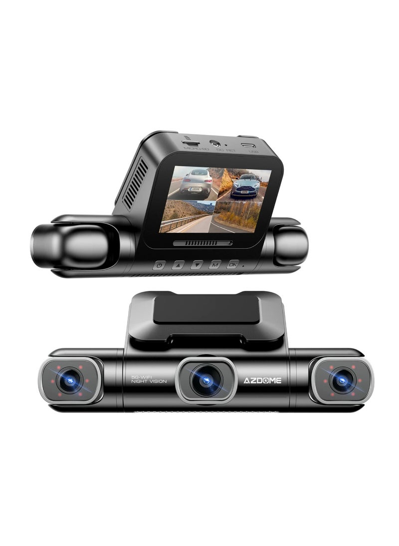 AZDOME - Azdome M660 4 Channel Car Dash Cam with All-Around Recording Voice Control, Night Vision, Super Capacitor and Free App - Image 1