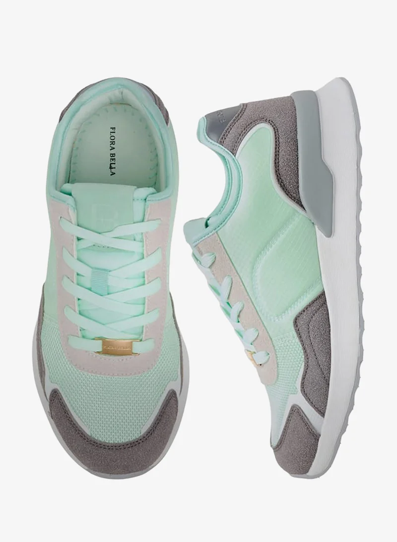 Women's Colourblock Sneakers with Lace-Up Closure