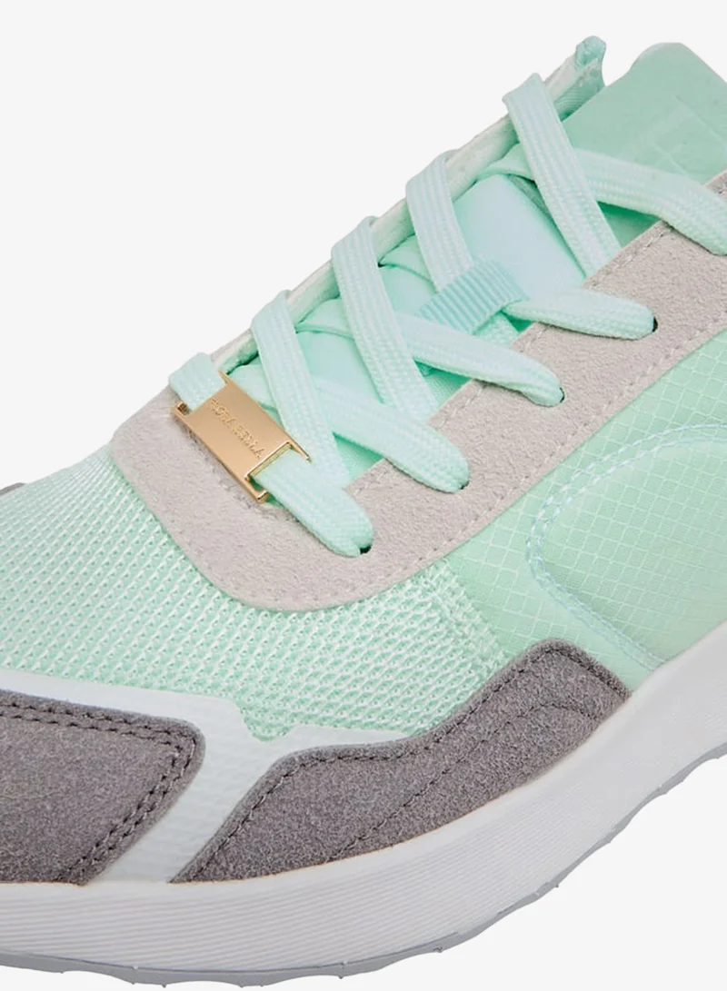 Flora Bella By Shoexpress Women's Colourblock Sneakers with Lace-Up Closure