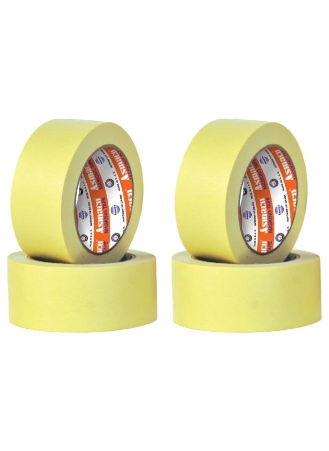 Asmaco Masking Tape Temperature Grade - Yellow - 48 Mm x 30 Yards - Set of 02 