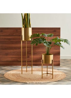 Home Box 4-Piece Ace Metal Planter Set With Stand 24x45x24 cm  - Image 1