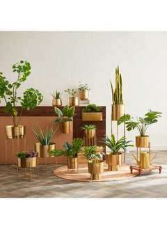 Home Box 4-Piece Ace Metal Planter Set With Stand 24x45x24 cm  - Image 5