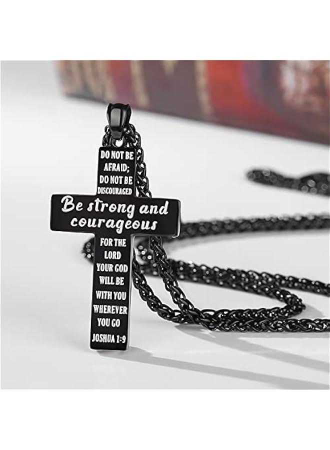 Arabest Gifts for Teens/Men, American Flag Cross Necklace for Son/Boyfriend/Husband/Father on Birthday/Graduation/Fathers Day - Image 3