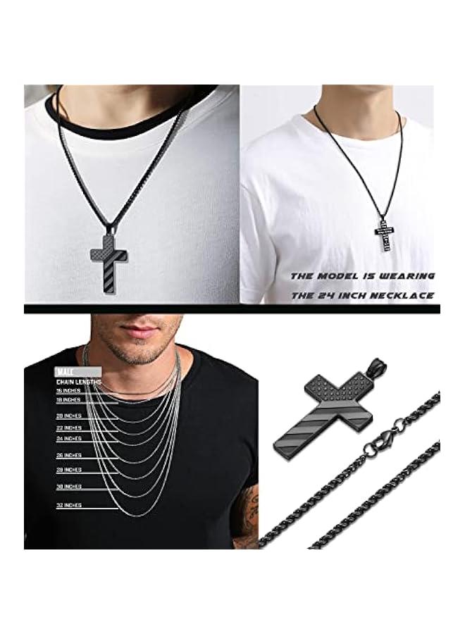 Arabest Gifts for Teens/Men, American Flag Cross Necklace for Son/Boyfriend/Husband/Father on Birthday/Graduation/Fathers Day - Image 4