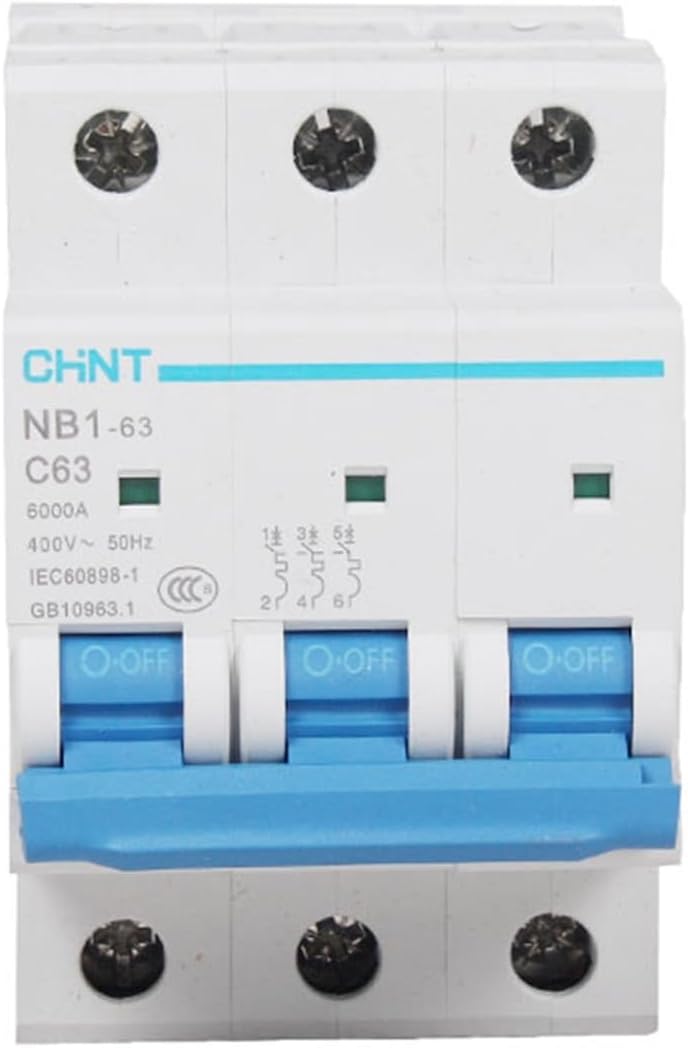 3A 3 Pole Miniature Circuit Breaker C20A 10A 25A 32A 63A 40A 2A Modular DIN Rail Motor Protection - Image 1