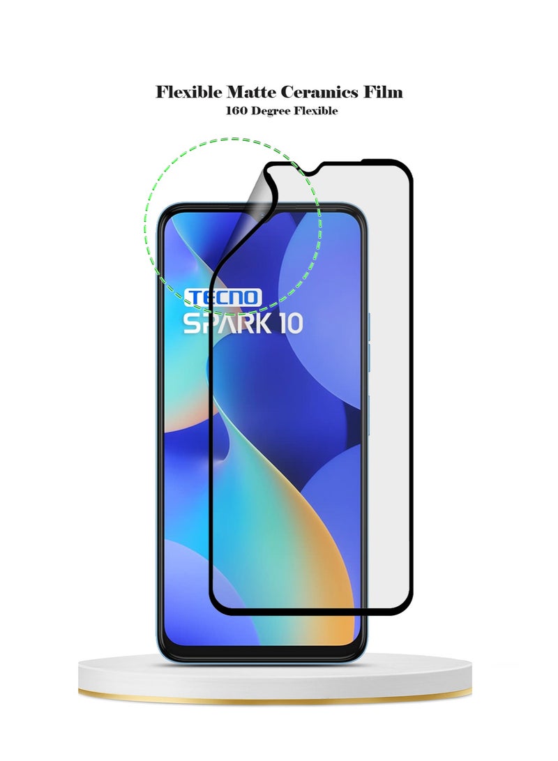 Techie 9D Matte Ceramic Screen Protector Film for Tecno Spark 10 – Smooth Feel Anti Fingerprint Bubble Free - Image 4