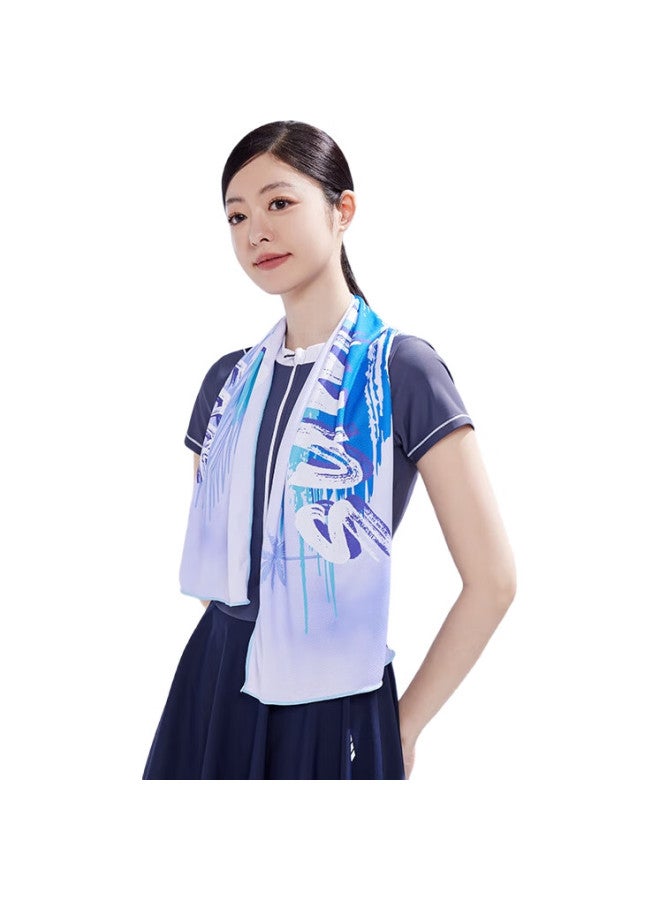 ERKE Cooling Towel, Ice Silk Quick-Dry Refreshing Heat-Relief Sweat Towel, Swimming Fitness Printed Sweat-Absorbing Towel - Image 3