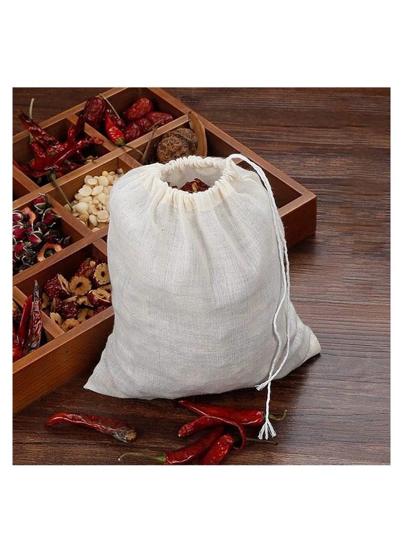 RATSAW Filter Bag Cheesecloth Bags Reusable 10 Pieces Cheese Cloths for Straining Cotton Muslin Bags Unbleached for Herbs Tea Coffee Cooking Brewing Straining 8 x 12 Inch  - Image 3