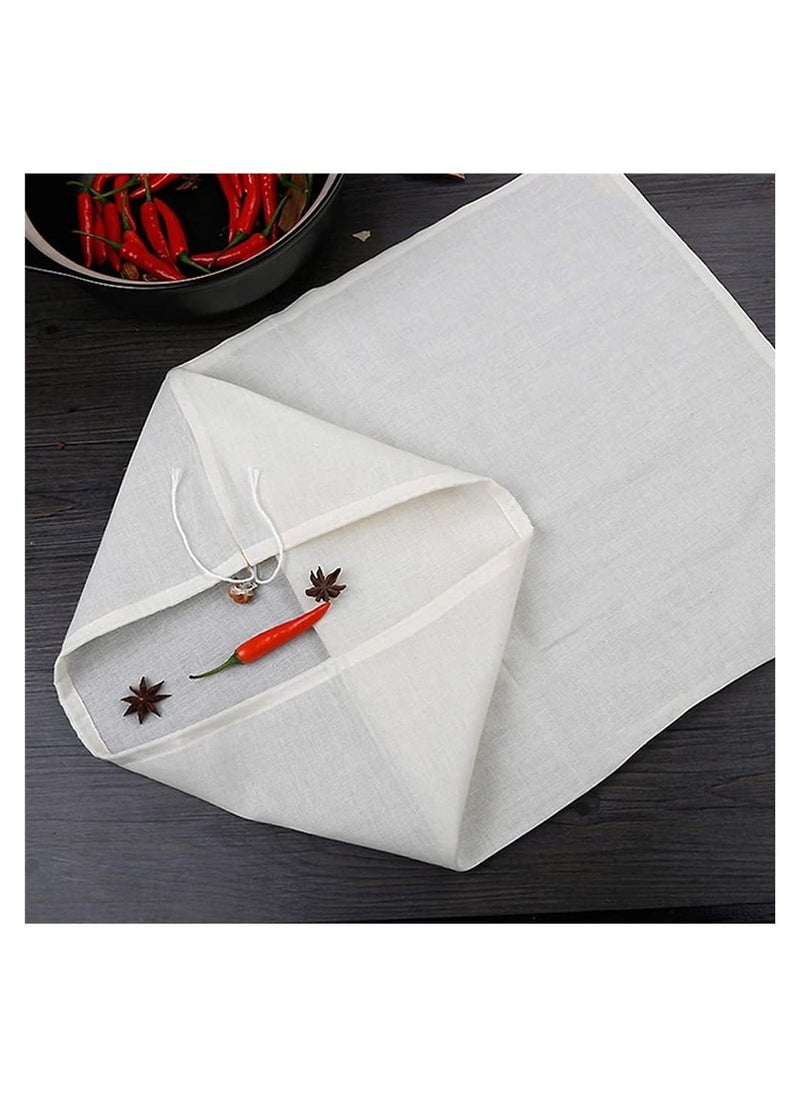 RATSAW Filter Bag Cheesecloth Bags Reusable 10 Pieces Cheese Cloths for Straining Cotton Muslin Bags Unbleached for Herbs Tea Coffee Cooking Brewing Straining 8 x 12 Inch  - Image 5