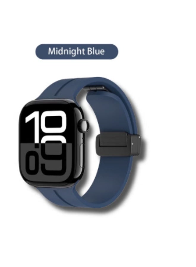 [Yellow Friday Exclusive] Soft Waterproof Silicone Sport Apple Watch Band with Magnetic Buckle Compatible for 42/44/45/49mm for S8/S9 and 46mm for S10 - Image 1