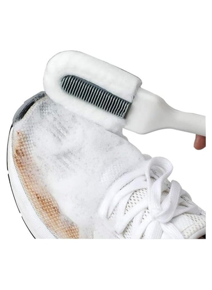 MIRFA Shoe Cleaning Soft Bristle Brush With Long Hangable Handle (White)  - Image 1