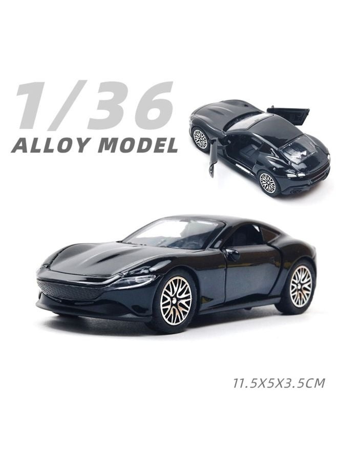 1:36 Ferrari Alloy Sports Car Model , Pull-Back Toy Car , Model Car for Kids Boy Girl Gift , Collectible Display ,Black 11.5 cm*5 cm*3.5 cm - Image 1