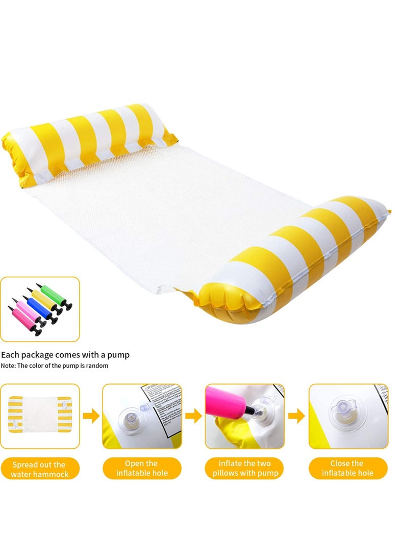 KASTWAVE Inflatable Water Hammock, Water Hammock Pool Lounger, Floating Bed Lounge Chair Drifter Saddle, Swimming Pool Float Water Hammock Inflatable Lake Lounge Chair for Kids Adults 2-Pack - Image 4