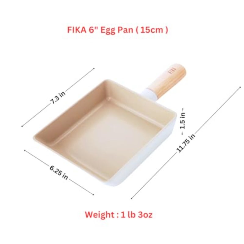 Fika Nonestick Square Egg Pan, 15 cm Size - Image 2