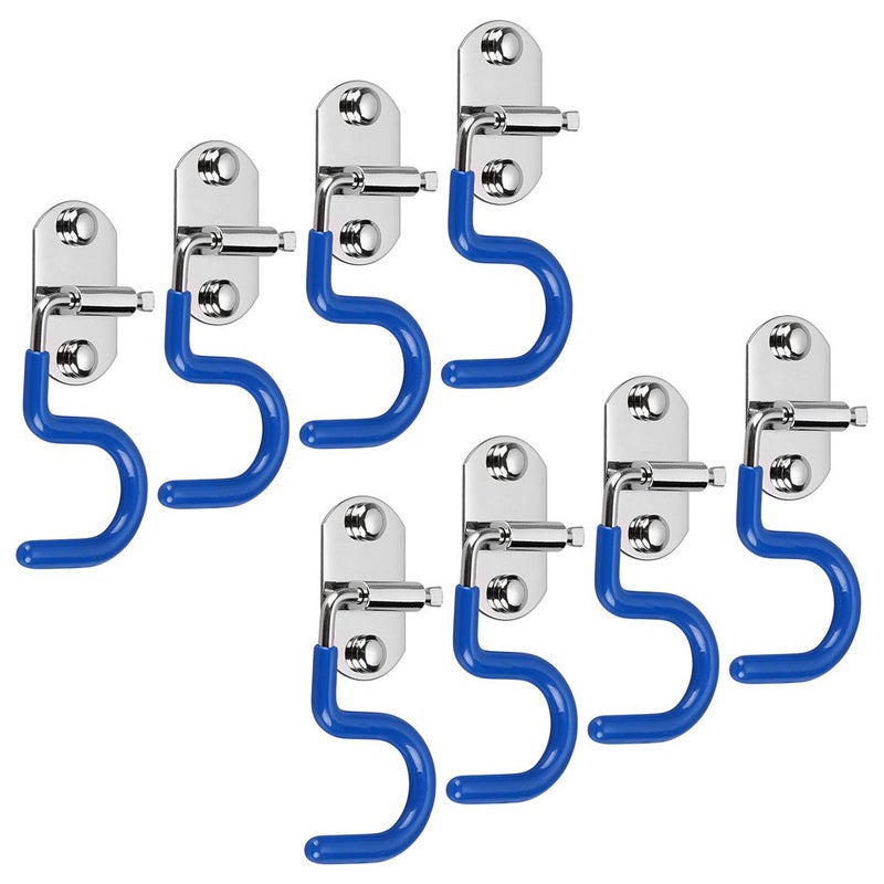 Sumnacon Mop Broom Holder Organizer, 8 Pcs S-Type Wall Mounted Cleaning Tools Organizer, Space Saver Brooms Mops Rakes Hooks Rack, Stainless Steel Heavy Duty Brooms Mops Hook for Kitchen Garage - Image 1