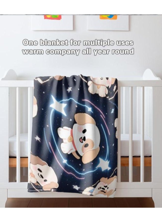 عام بطانية رقيقة من الفانيلا الكرتونية للأطفال والرضع (دافئة ومريحة، ومناسبة للنوم والألعاب) 70 سم * 100 سم - Image 3