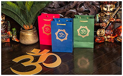 Desi Favors Om Paper Bags - Indian Gifts, Party Favor, Goodie Bags, Small Paper for Diwali Gifts, Pooja Favors, Housewarming Gifts, Wedding Return Gifts - 5.3x8 Inch (Pack of 8) - Image 4