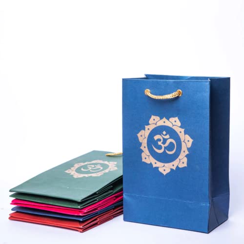 Desi Favors Om Paper Bags - Indian Gifts, Party Favor, Goodie Bags, Small Paper for Diwali Gifts, Pooja Favors, Housewarming Gifts, Wedding Return Gifts - 5.3x8 Inch (Pack of 8) - Image 5