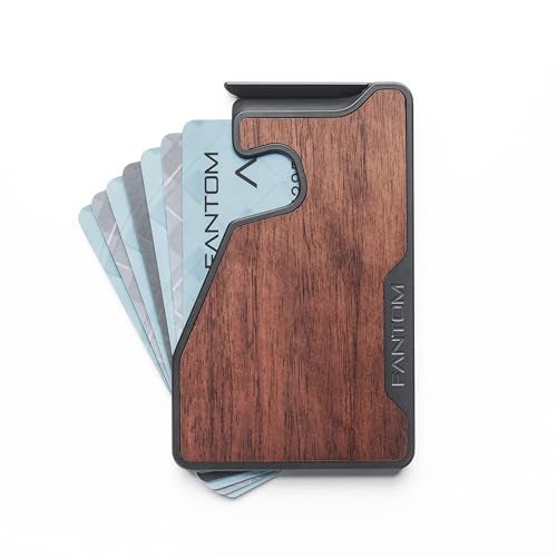 FANTOM X Card Fanning Wallet, RFID Aluminum Card Holder, Walnut, Slim Size Holds 5-10 Cards (Walnut, Slim 5-10) - Image 1