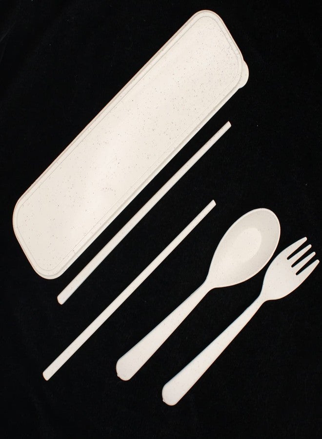 GLAN Reusable Spoon Fork and Chopsticks Set Travel Dinnerware Set Kitchen Dining Set with Storage Case Portable Cutlery Set Multicolor - Image 5