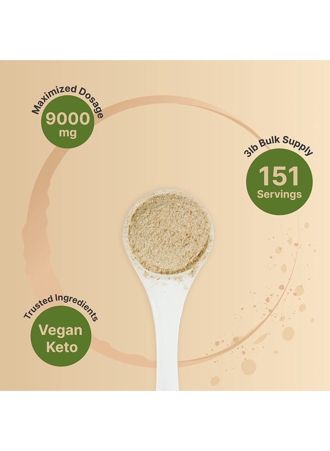 NatureBell Psyllium Husk Powder, 3 Lbs(48 Oz), 9000mg Per Serving - Unflavored | No Fillers, No Additives, Gluten Free, Soluble Fiber, Great for Gut Health, Keto Baking, Mixing Shakes, Juices & More - Image 4