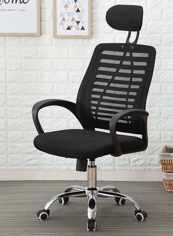 Office Chair Computer Chair High Back Home Desk Chair with Support Backrest Headrest and Armrest ,Rolling Swivel Adjustable Height Task Chair（Black） - Image 1