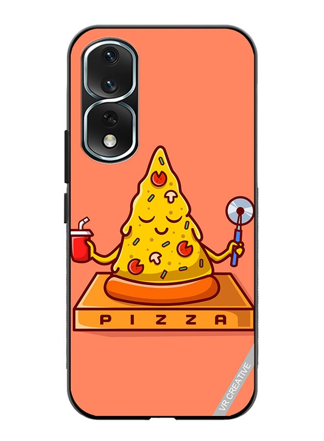 VR CREATIVE Protective Case Cover For Honor 80 Pro Cute Pizza Yoga Design Multicolour - Image 1