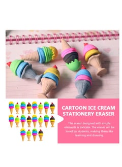 Y&D Food Pencil Erasers, Mini Ice Cream Cone Cartoon Puzzle Student Classroom Prizes Rewards, School Supplies and Kid Party Favors Gift  - Image 5