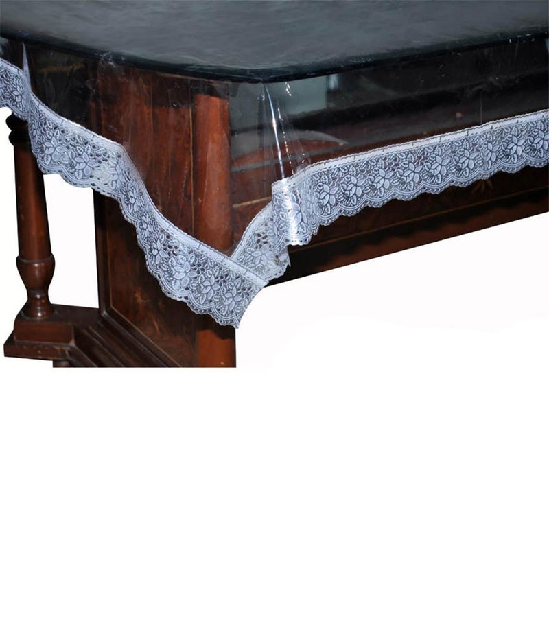 ANS Table Cover for Center Table Silver lace/ 4 Seater Dinning Table Cover transperent Size 38x58 inch - Image 3