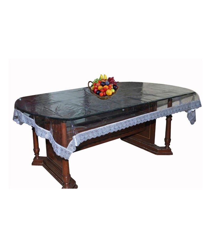 ANS Table Cover for Center Table Silver lace/ 4 Seater Dinning Table Cover transperent Size 38x58 inch - Image 2