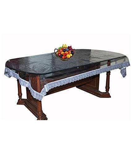 ANS Table Cover for Center Table Silver lace/ 4 Seater Dinning Table Cover transperent Size 38x58 inch - Image 1