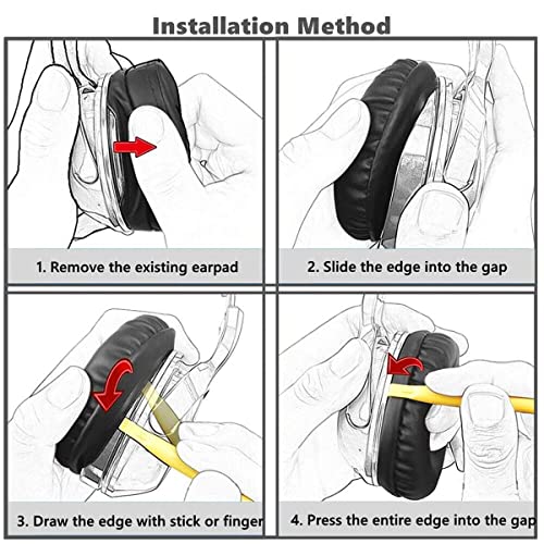 Xfopz Replacement Heaphone Ear Pads Cushions for Sennheiser HD4.50BT HD4.50BTNC HD4.40BT,Headset Earpads for Sennheiser with Durable Leather and Comfortable Sponge - Image 5