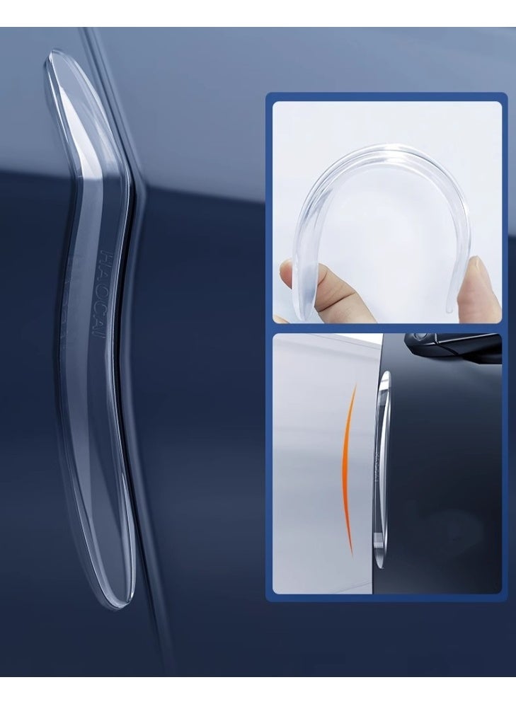 HALAMODO 4 Packs Anti-Collision Patch Car Bumper Guard Strip Anti-Scratch Bumper Protector Trim Universal Rear Bumper Protector Car Door Edge Guards Car Side Door Edge Guards Protector (White) - Image 4