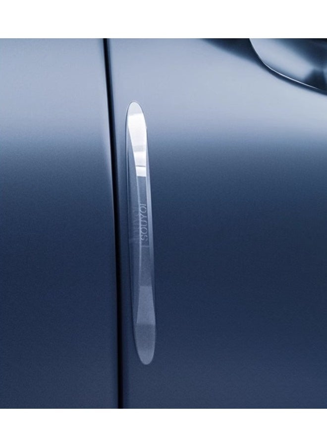 HALAMODO 4 Packs Anti-Collision Patch Car Bumper Guard Strip Anti-Scratch Bumper Protector Trim Universal Rear Bumper Protector Car Door Edge Guards Car Side Door Edge Guards Protector (White) - Image 3