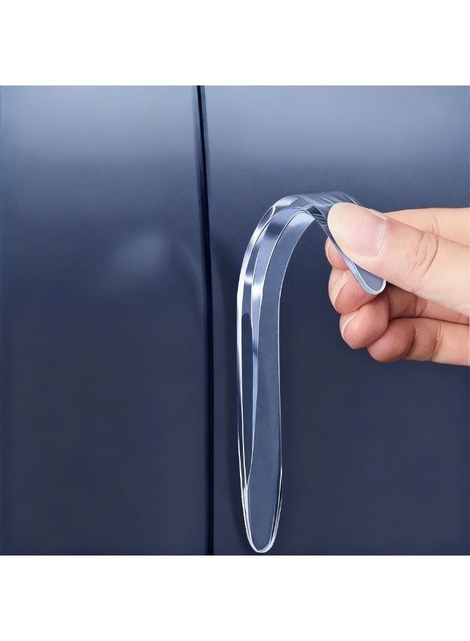 HALAMODO 4 Packs Anti-Collision Patch Car Bumper Guard Strip Anti-Scratch Bumper Protector Trim Universal Rear Bumper Protector Car Door Edge Guards Car Side Door Edge Guards Protector (White) - Image 5