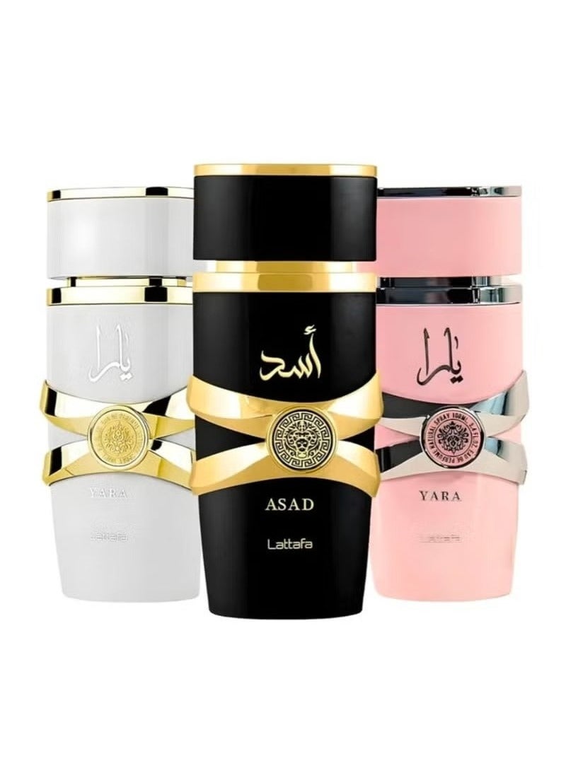 لطافة بيرفيومز مجموعة عطور لطافه المميزة يارا و اسد و يارا موا اودي بارفان 100مل 