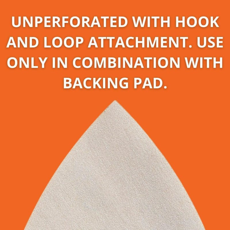 Fein Super-Soft Sanding Sheets for Alloy Rims & Repairs - Hook & Loop Attachment, Multi-Material Use, Unperforated, 320 Grit, 3-1/8" Edge Length, 50-Pack - 63717127019 - Image 4