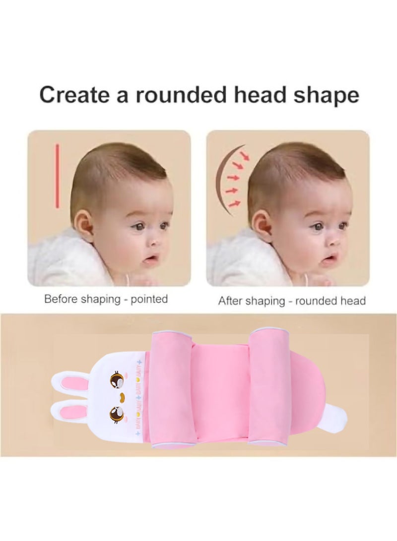 Millet Grains-filled Baby Head Pillow, Newborn Pillow for Preventing Flat Heads, Baby Correcting Head Shape Anti-slant Cotton Pillow, Baby Sleeping Pillow, Baby Pillow for Sleeping for 0-3 Years (Rabbit) - Image 2