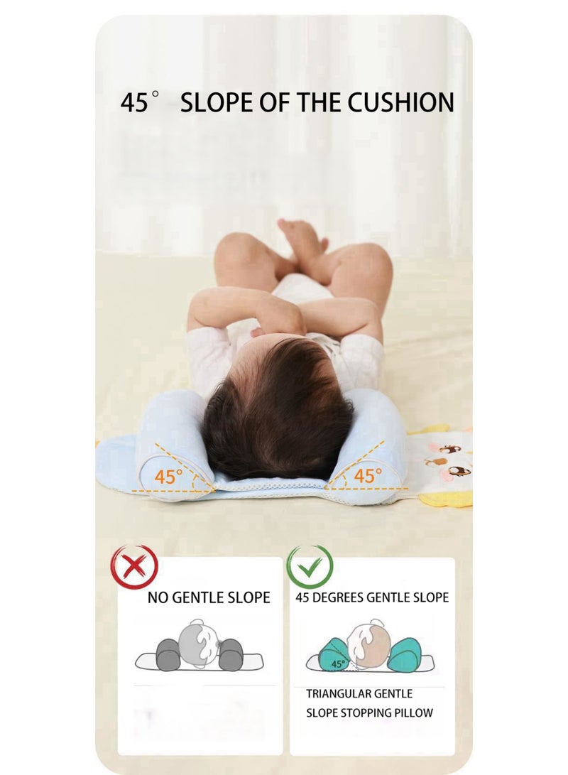 Millet Grains-filled Baby Head Pillow, Newborn Pillow for Preventing Flat Heads, Baby Correcting Head Shape Anti-slant Cotton Pillow, Baby Sleeping Pillow, Baby Pillow for Sleeping for 0-3 Years (Rabbit) - Image 3