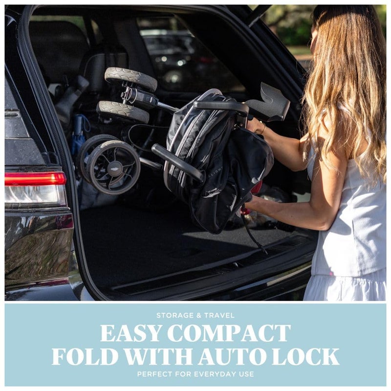 Baby Delight  Swerve Stroller  Lightweight  for Travel  Everyday  MultiPosition Recline  Compact Fold  Extra Storage  Black - Image 5