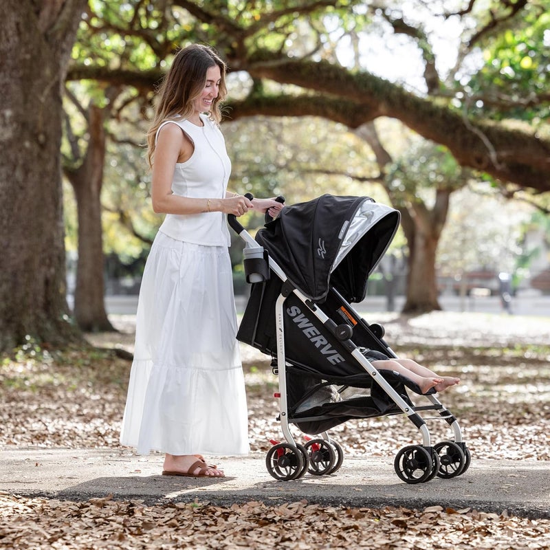 Baby Delight  Swerve Stroller  Lightweight  for Travel  Everyday  MultiPosition Recline  Compact Fold  Extra Storage  Black - Image 2